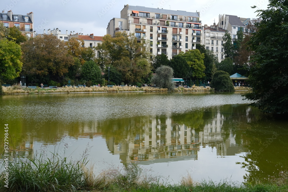 Paris, France - September 9th, 2022: a view of the park Montsouris.