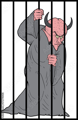 Demon in jail draw