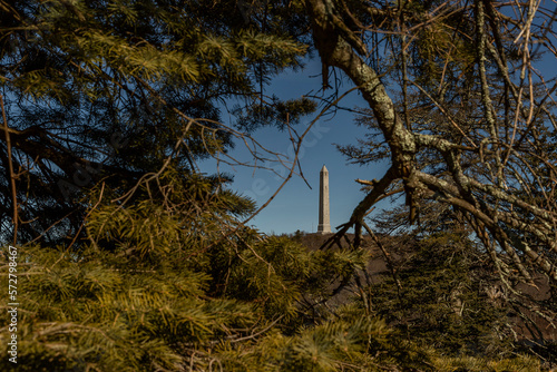 High Point Monument at High Point State Park in New Jersey on a sunny February morning