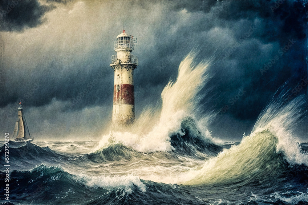 Lighthouse in the storm - generative ai