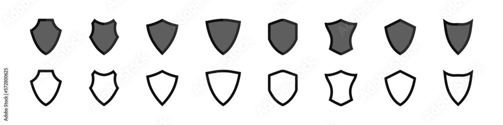 Shield icon. Vector illustration on a white background. Shield icon. Vector illustration on a white background.
