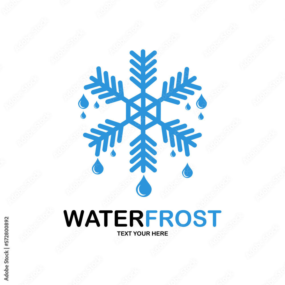 Water frost or defrost logo vector design. Suitable for freeze, nature, and snow symbol Water frost or defrost logo vector design. Suitable for freeze, nature, and snow symbol