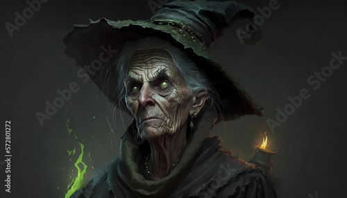 scary halloween witch