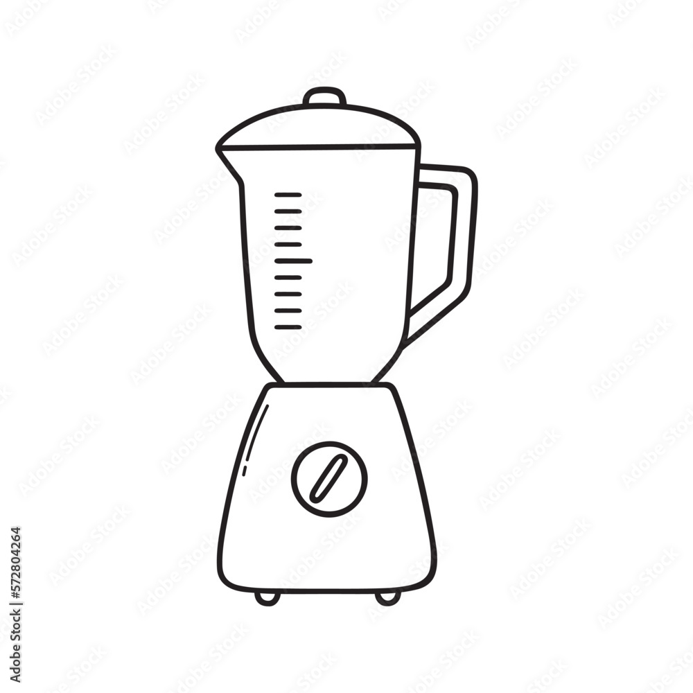 Blender doodle. Kitchen tool in sketch style. Hand drawn vector illustration isolated on white background Blender doodle. Kitchen tool in sketch style. Hand drawn vector illustration isolated on white background