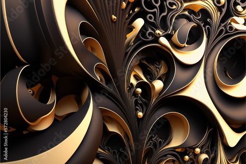 アブストラクト 模様 デザイン 紋章 光沢 壁紙, generative ai