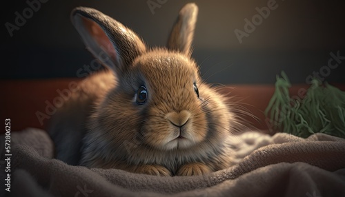 Canvas-taulu The cutest fluffiest bunny ever