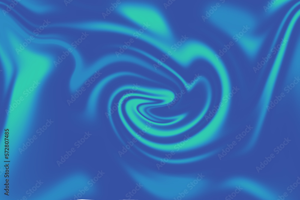 Fototapeta premium Abstract fluid 3D twisted iridescent holographic neon waves background with blue and green colorful gradient