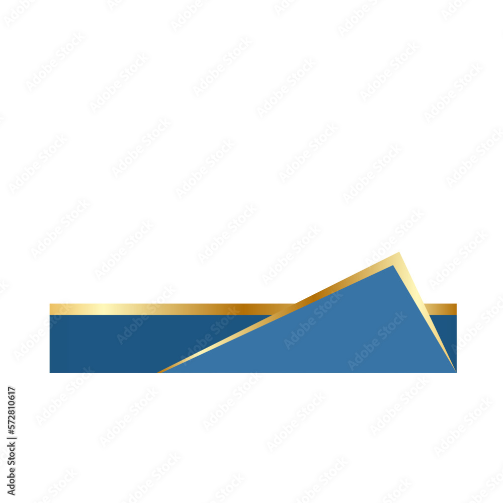 Blue footer with gold line. Abstract geometric shapes. Elegant border. Blue footer with gold line. Abstract geometric shapes. Elegant border.