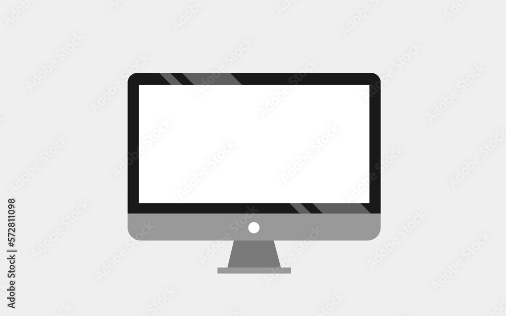 Vector computer in flat design