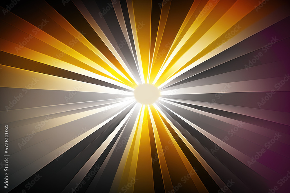 Naklejka premium Abstract god ray multicolor wow light effect background. generative ai.