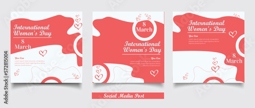 International women's day instagram posts set