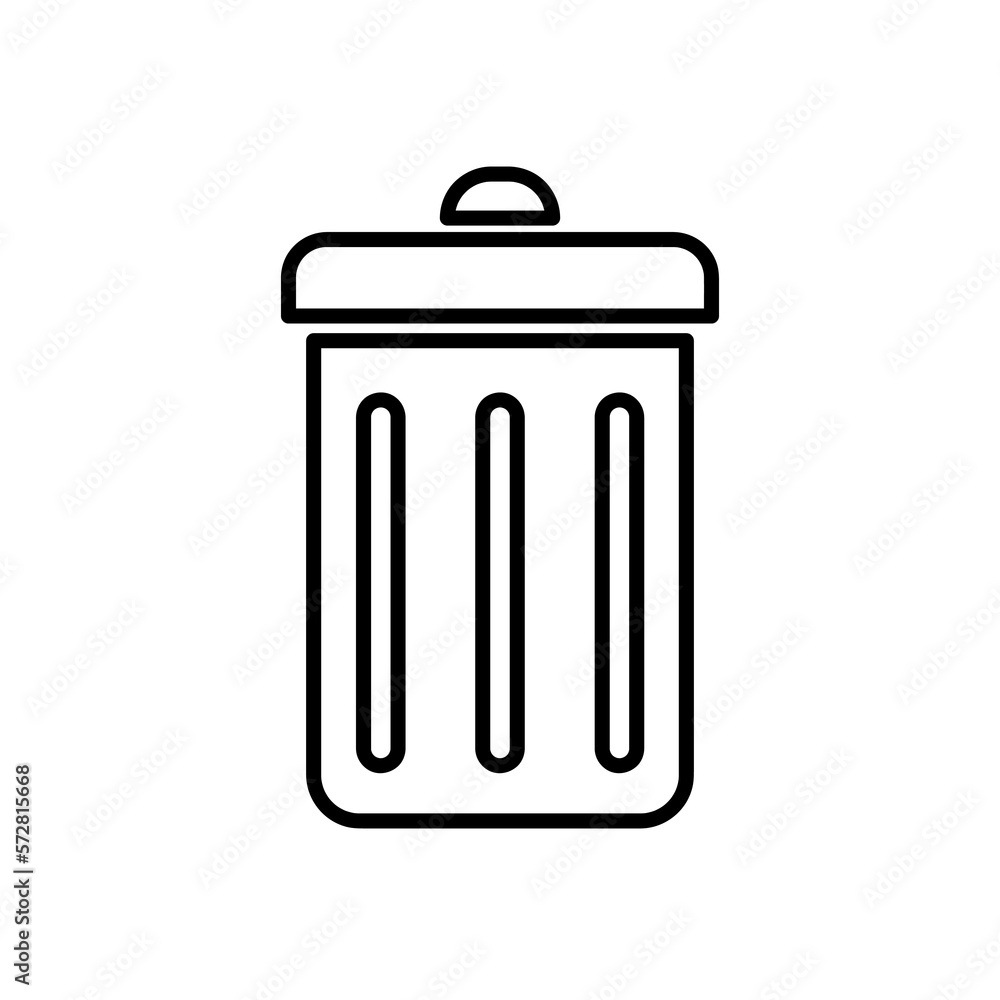 Trash vector icon trendy style illustration on white background Trash vector icon trendy style illustration on white background