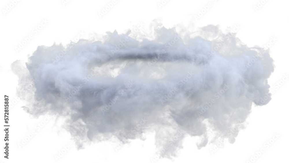 Cloud portal air circle. 3d render isolated - obrazy, fototapety, plakaty 