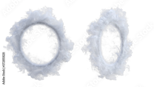 Fototapeta Naklejka Na Ścianę i Meble -  Cloud portal air circle. 3d render isolated