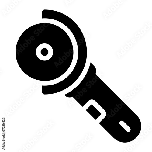 angle grinder glyph icon