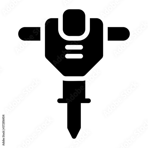 jackhammer glyph icon