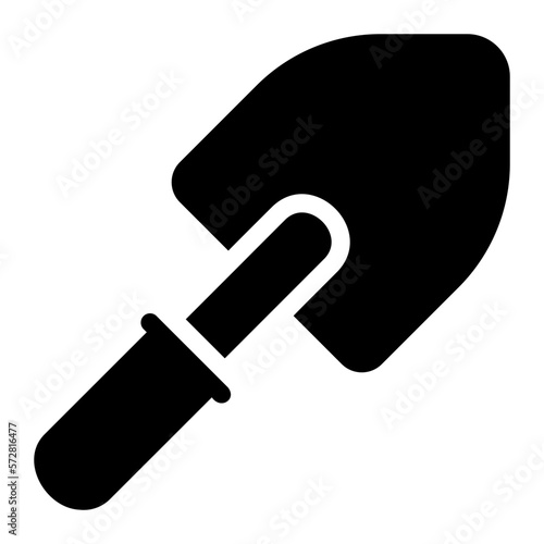 trowel glyph icon