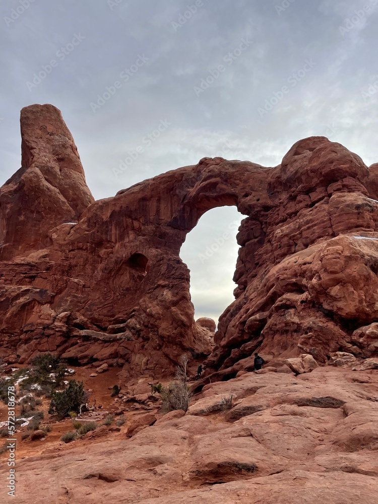 Red rock Arch in Moab desert