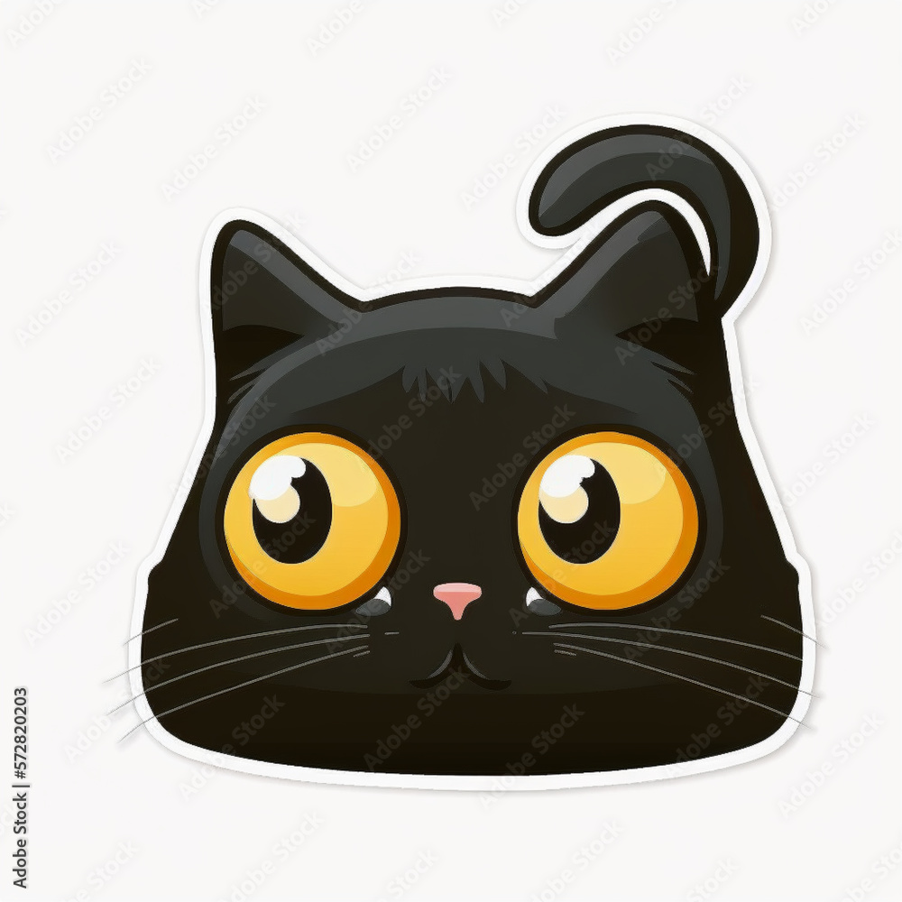 Fototapeta premium fluffly cute cats stickers kawaii