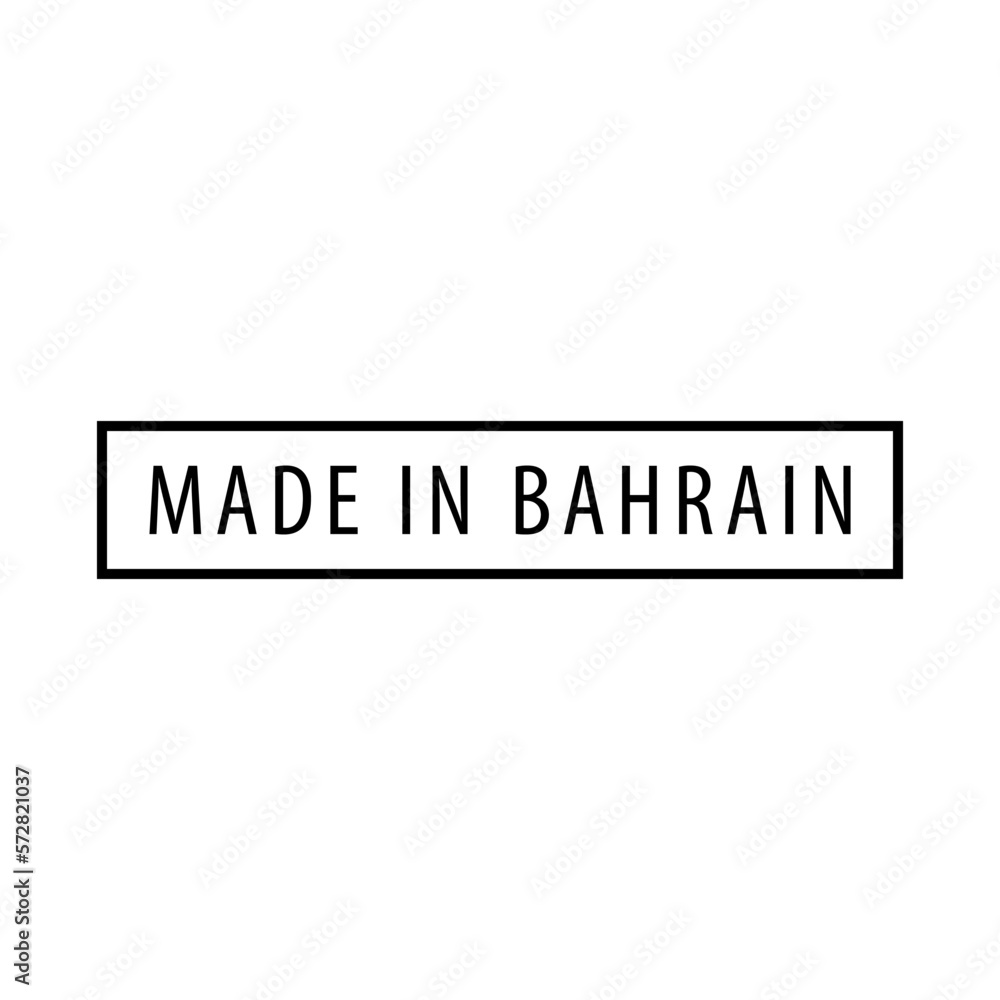 Made in Bahrain stamp icon vector logo design template Made in Bahrain stamp icon vector logo design template