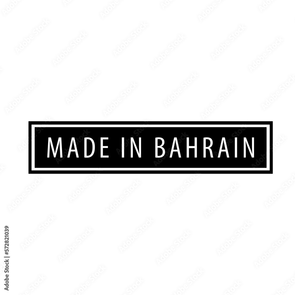 Made in Bahrain stamp icon vector logo design template Made in Bahrain stamp icon vector logo design template