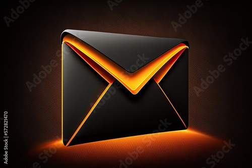 Envelope icon, Mail icon business correspondence communication Concept Generative AI photo