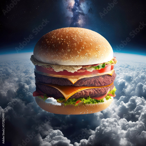 first hamburger in space, ai