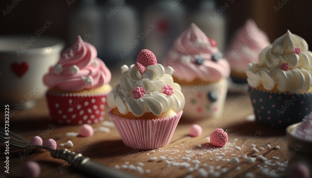 Beautiful decorative cupcakes 