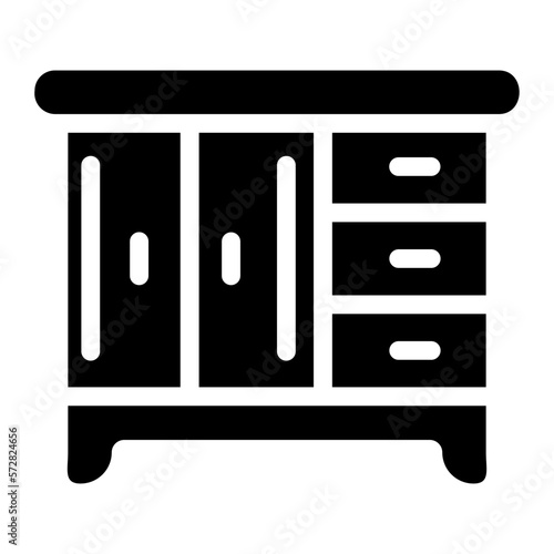 chest of drawers glyph icon