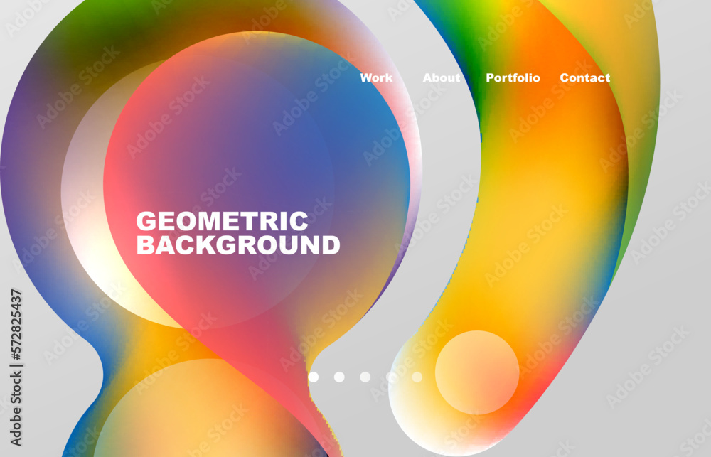 Fototapeta premium Abstract liquid background for your landing page design. Web page for website or mobile app wallpaper