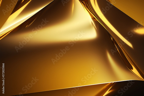 Gold Foil Background With Light Reflections