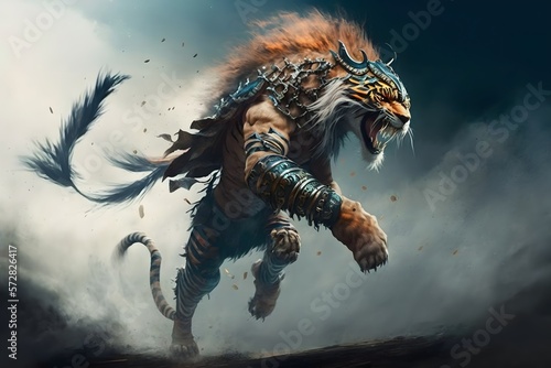 monster tiger created using AI Generative Technology