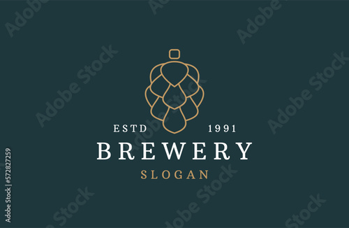 Brewery logo design concept for food and drink .