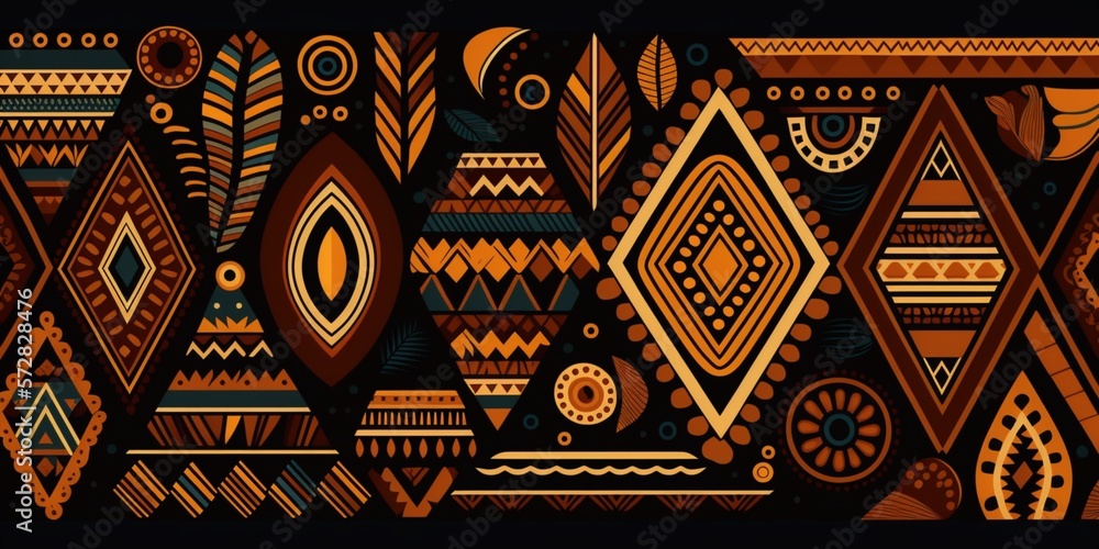 African Pattern 3 - obrazy, fototapety, plakaty 