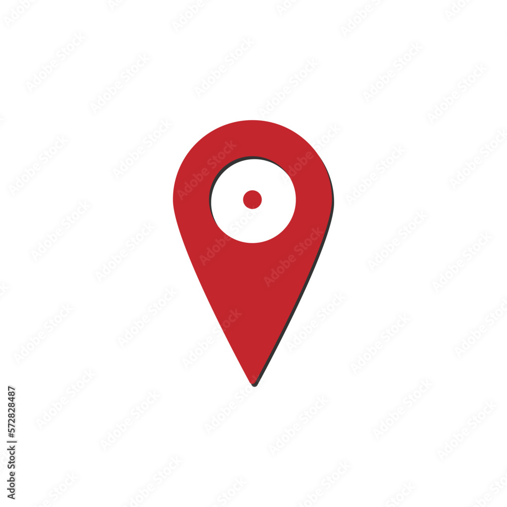 Fototapeta premium Map pointer flat icon. Vector EPS 10
