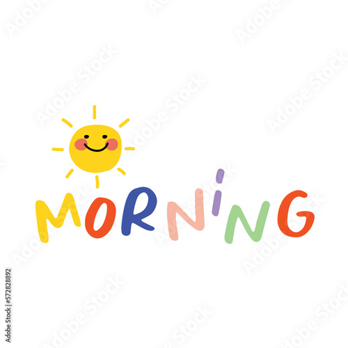 Sticker cute MORNING word planner