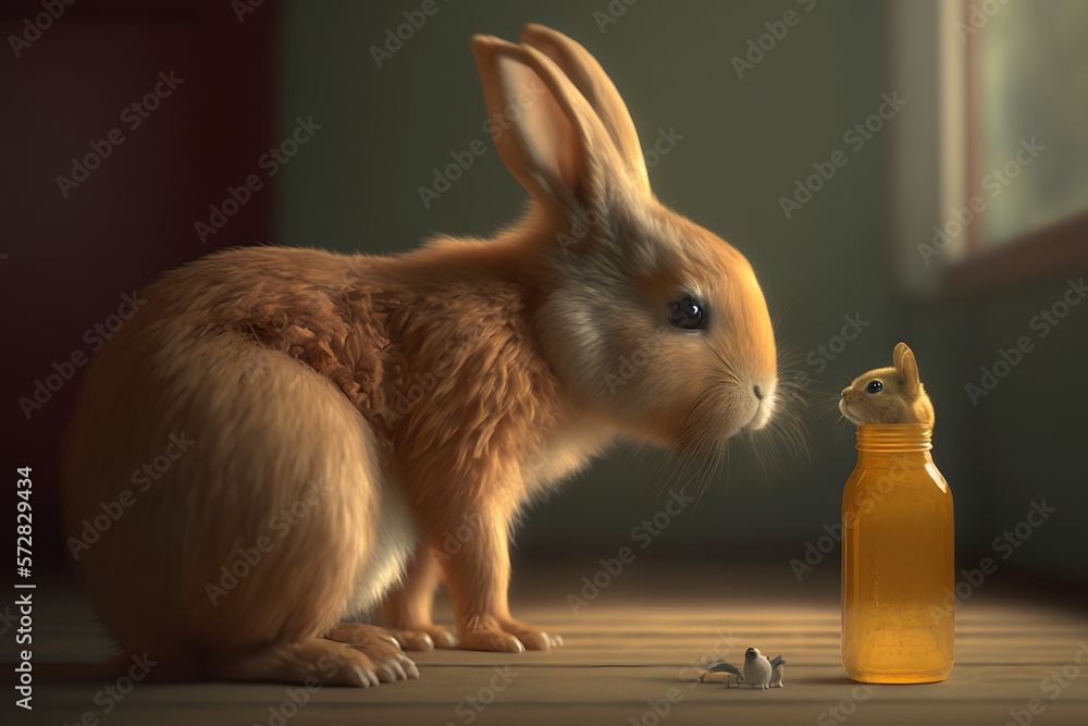 Obraz premium bunny created using AI Generative Technology