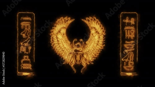 Ancient Egypt Animation With Alpha Video