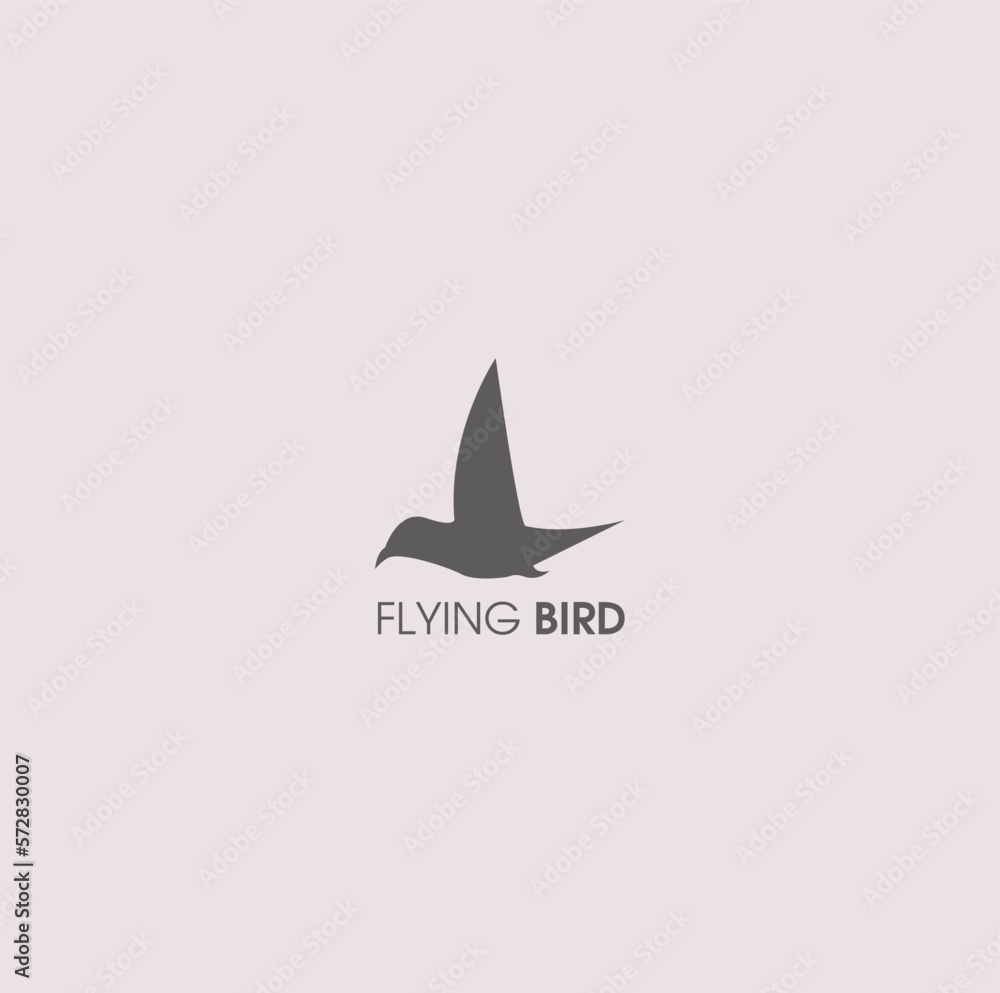 Fototapeta premium Flying bird logo vector icon art outline template