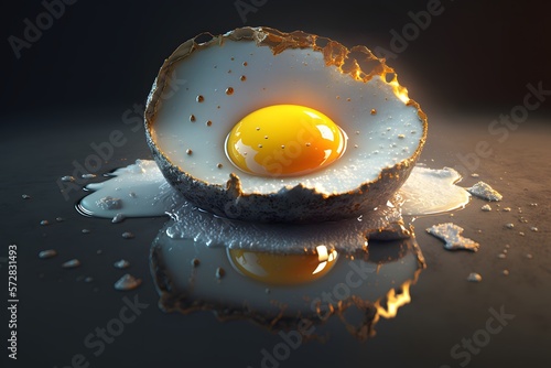 fried egg created using AI Generative Technology