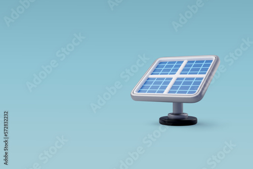 3d Vector Solar Panel energy , Green Energy, Clean Energy, Environmental Alternative Energy Concept.