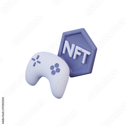 3D NFT Game Illustration photo