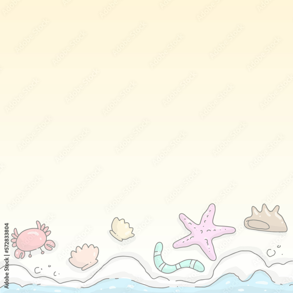 doodle illustration in white background