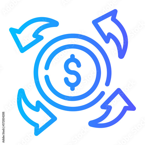 money gradient icon