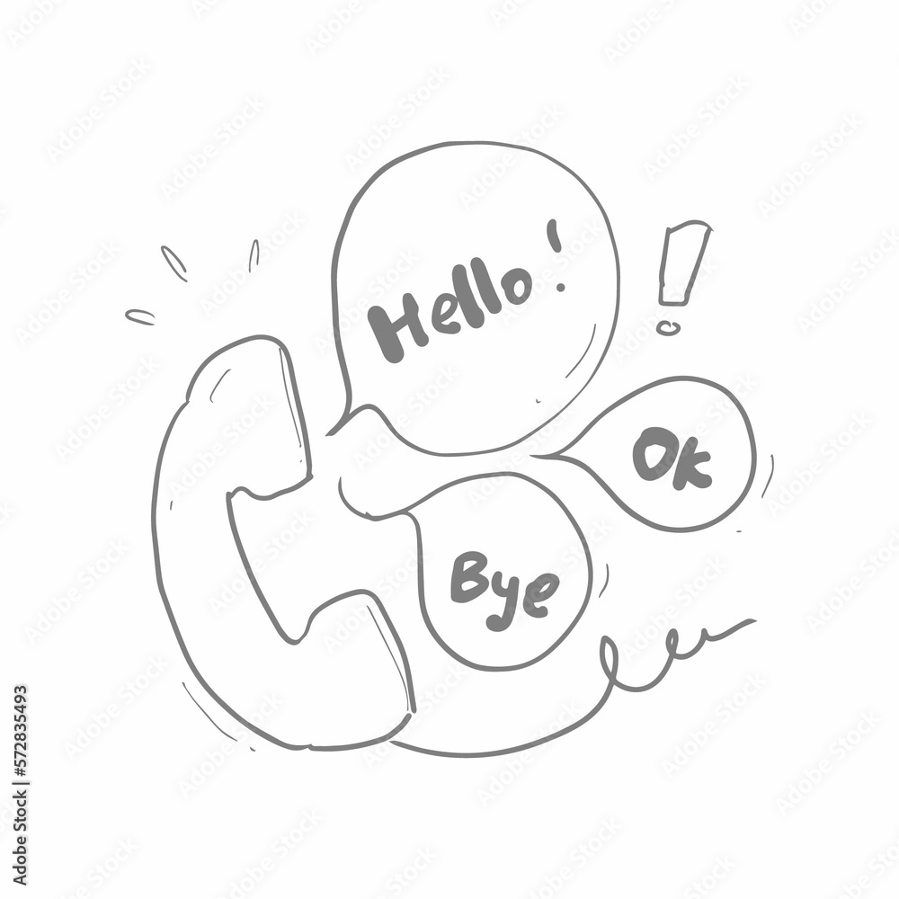 doodle illustration in white background doodle illustration in white background