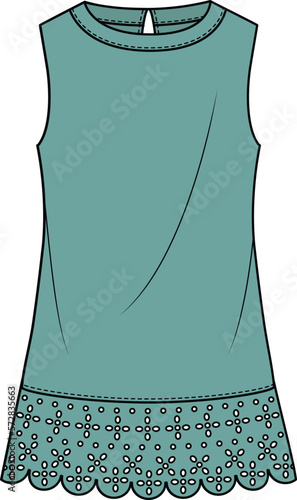 KID GIRLS AND TEENS WEAR SLEEVELESS DRESS