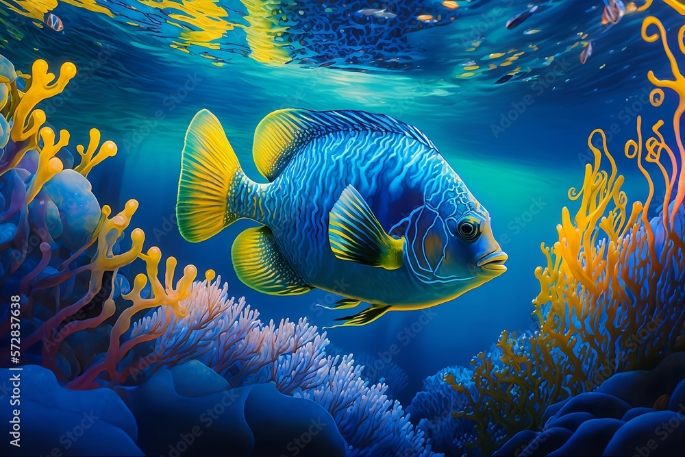 Obraz premium Fish swimming in the ocean