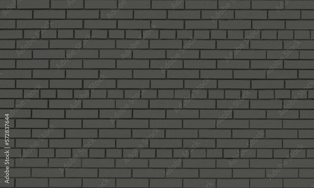 Dark grey brick wall background for interior design