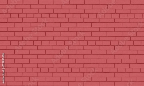 Red brick wall background for interior design