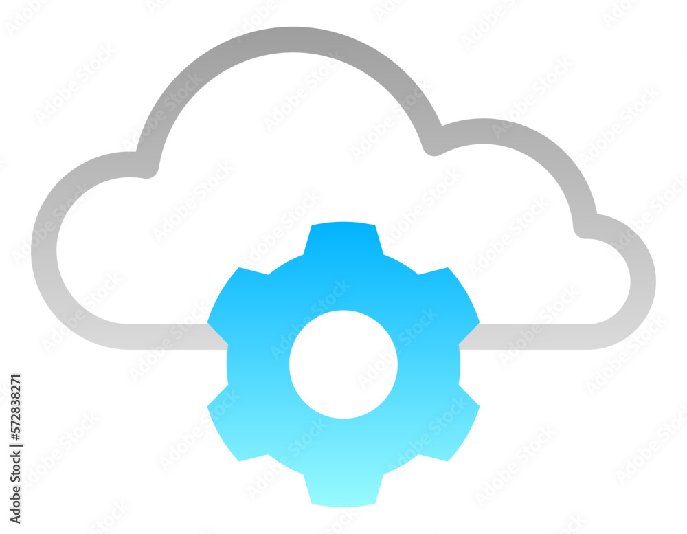 Cloud server setting. Computer cloud service icon. Cloud server setting. Computer cloud service icon.